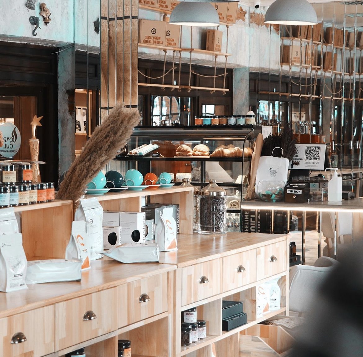 Modern kahve dükkanı